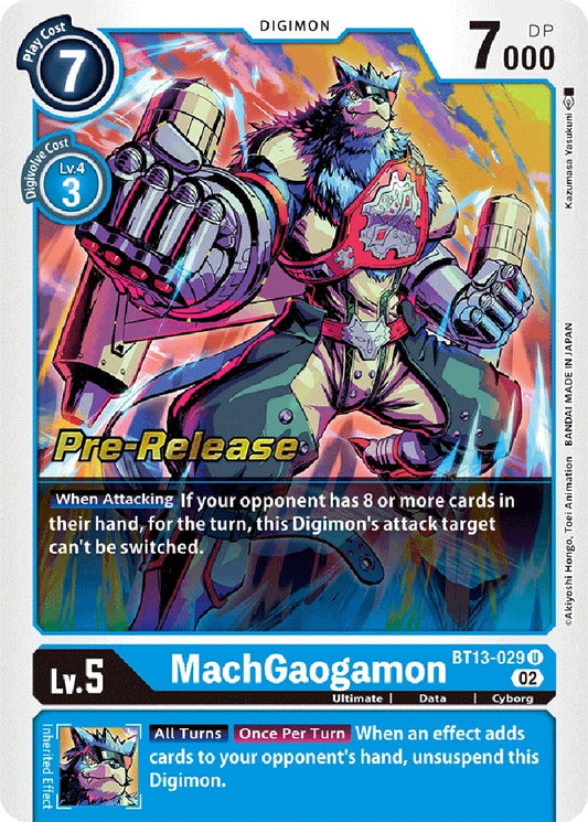 Image for MachGaogamon (BT13-029 U) (BT13_PR) - Digimon Card Game