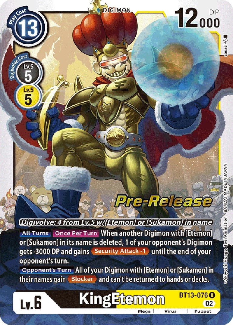 Image for KingEtemon (BT13-076 U) (BT13_PR) - Digimon Card Game