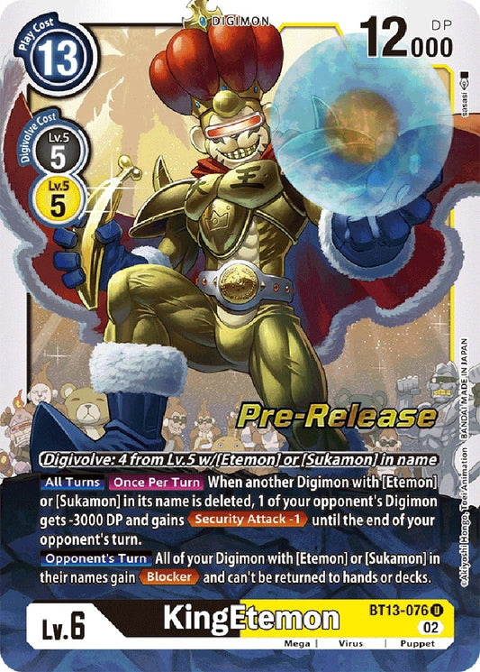 Image for KingEtemon (BT13-076 U) (BT13_PR) - Digimon Card Game