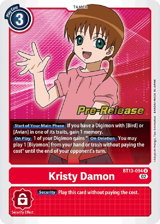 Image for Kristy Damon (BT13-094 U) (BT13_PR) - Digimon Card Game