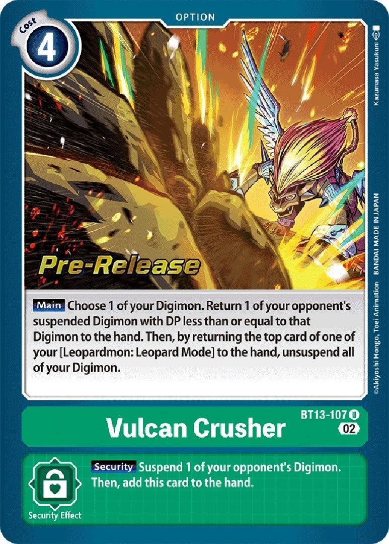 Image for Vulcan Crusher (BT13-107 U) (BT13_PR) - Digimon Card Game