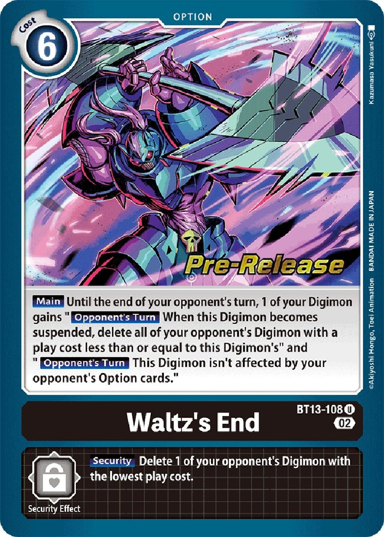 Image for Waltz's End (BT13-108 U) (BT13_PR) - Digimon Card Game