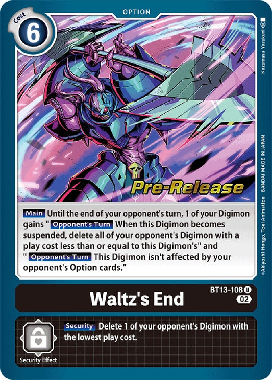 Image for Waltz's End (BT13-108 U) (BT13_PR) - Digimon Card Game