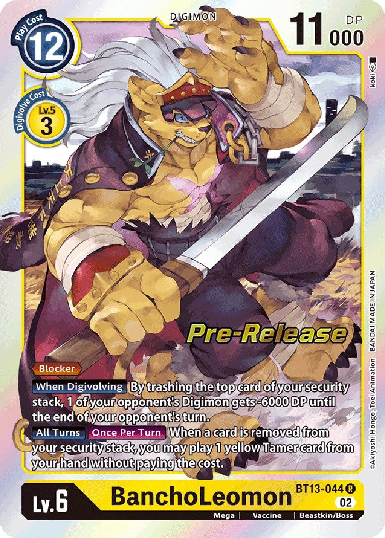 Image for BanchoLeomon (BT13-044 R) (BT13_PR) - Digimon Card Game
