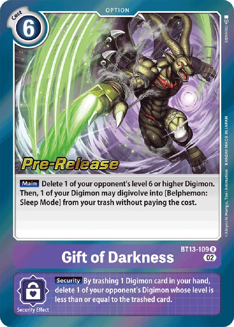 Image for Gift of Darkness (BT13-109 R) (BT13_PR) - Digimon Card Game