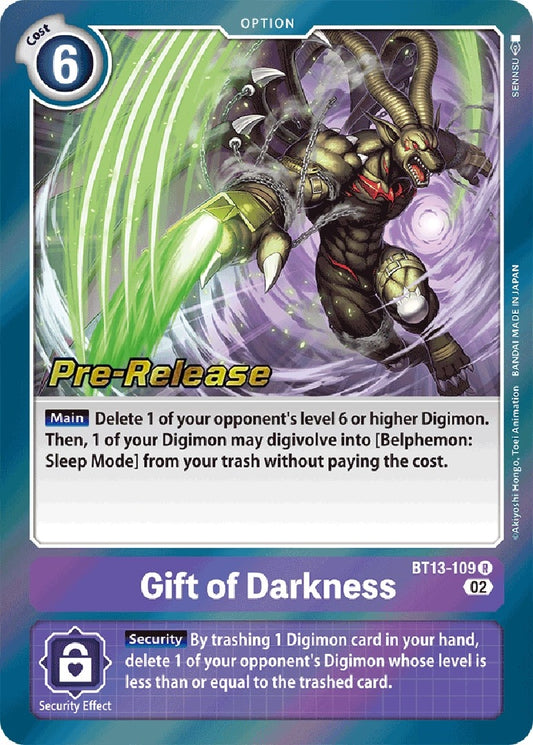 Image for Gift of Darkness (BT13-109 R) (BT13_PR) - Digimon Card Game