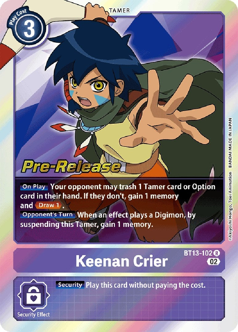 Image for Keenan Crier (BT13-102 R) (BT13_PR) - Digimon Card Game