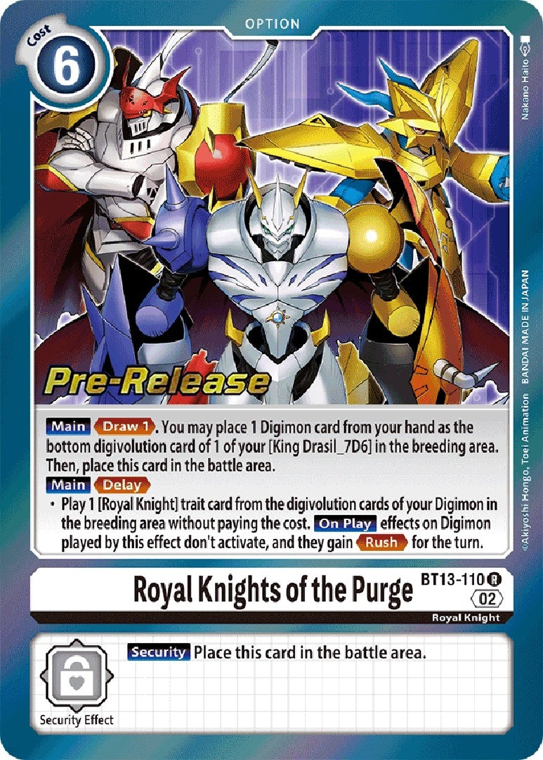 Image for Royal Knights of the Purge (BT13-110 R) (BT13_PR) - Digimon Card Game