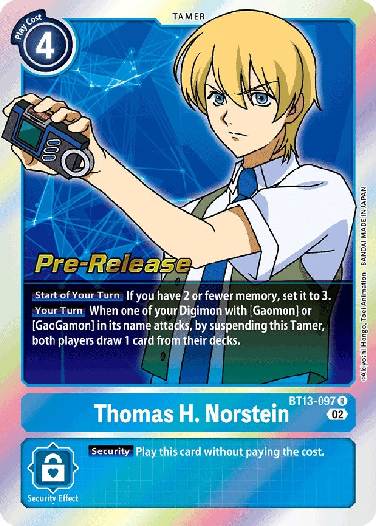 Image for Thomas H. Norstein (BT13-097 R) (BT13_PR) - Digimon Card Game