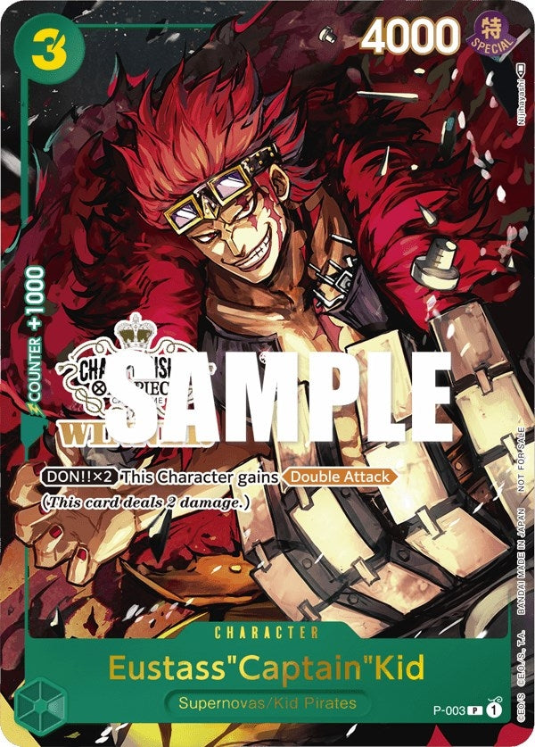 Image for Eustass"Captain"Kid (Store Championship Vol. 2 Winner) (P-003) (OP-PR) - One Piece Card Game
