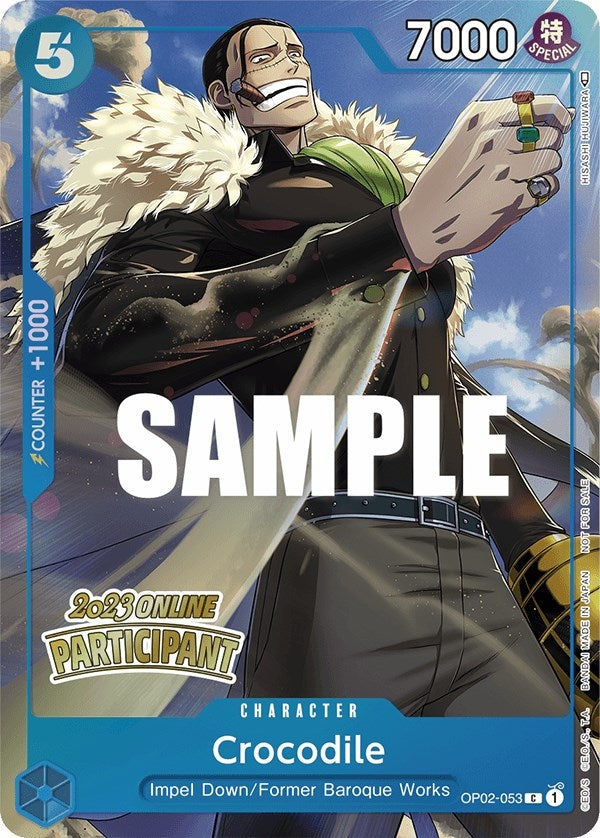 Image for Crocodile (Online Regional 2023) [Participant] (OP02-053) (OP-PR) - One Piece Card Game