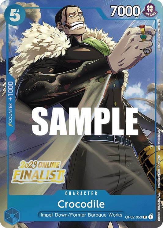 Image for Crocodile (Online Regional 2023) [Finalist] (OP02-053) (OP-PR) - One Piece Card Game