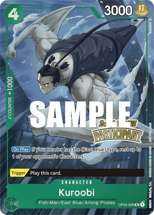 Image for Kuroobi (Online Regional 2023) [Participant] (OP03-026) (OP-PR) - One Piece Card Game