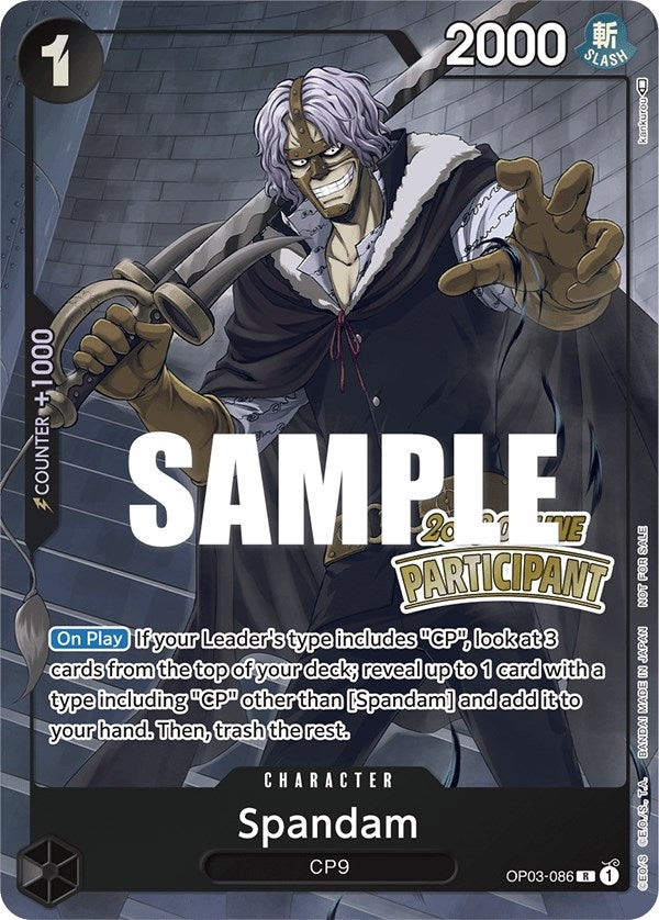 Image for Spandam (Online Regional 2023) [Participant] (OP03-086) (OP-PR) - One Piece Card Game