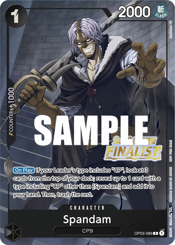 Image for Spandam (Online Regional 2023) [Finalist] (OP03-086) (OP-PR) - One Piece Card Game