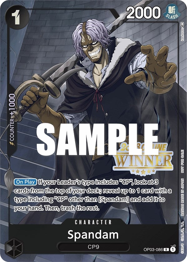 Image for Spandam (Online Regional 2023) [Winner] (OP03-086) (OP-PR) - One Piece Card Game