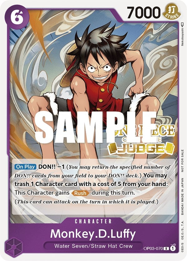 Image for Monkey.D.Luffy (Judge Pack Vol. 2) (OP03-070) (OP-PR) - One Piece Card Game