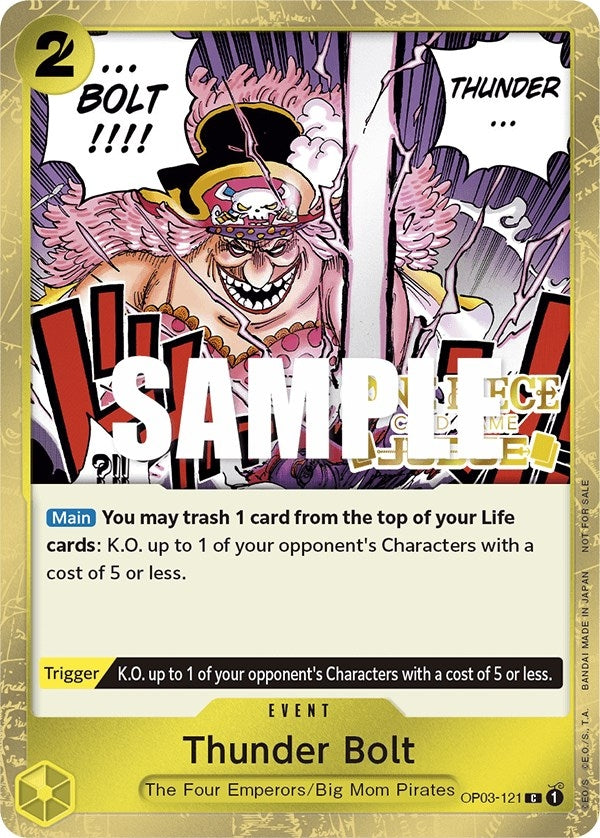 Image for Thunder Bolt (Judge Pack Vol. 2) (OP03-121) (OP-PR) - One Piece Card Game