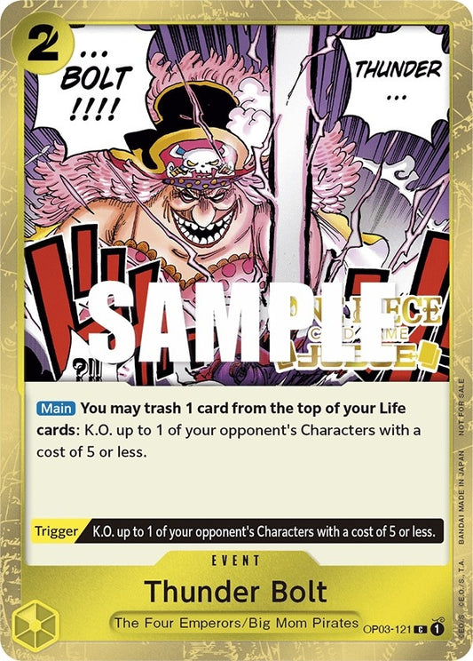 Image for Thunder Bolt (Judge Pack Vol. 2) (OP03-121) (OP-PR) - One Piece Card Game