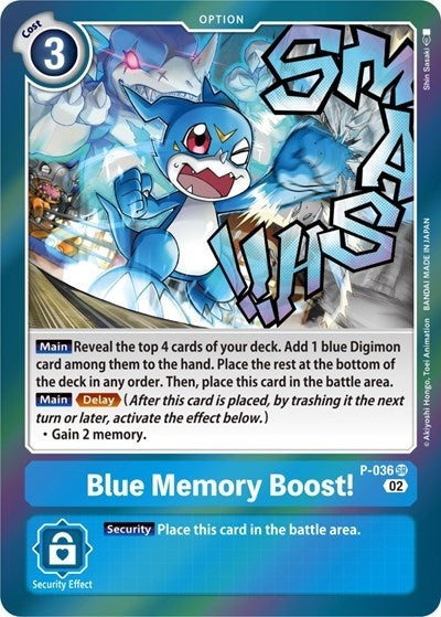 Image for Blue Memory Boost! (Resurgence Booster Reprint) (P-036 SR) (RB-01) - Digimon Card Game