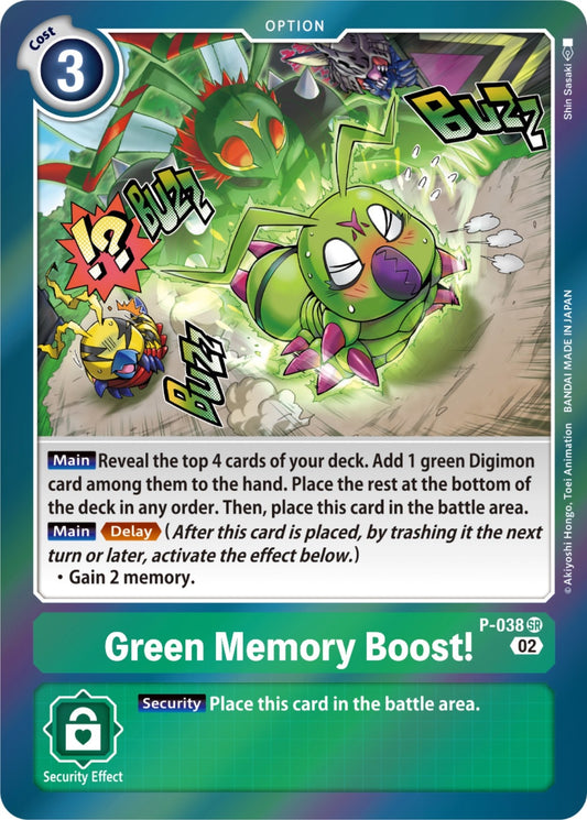 Image for Green Memory Boost! (Resurgence Booster Reprint) (P-038 SR) (RB-01) - Digimon Card Game