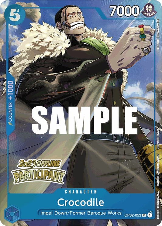Image for Crocodile (Offline Regional 2023) [Participant] (OP02-053) (OP-PR) - One Piece Card Game