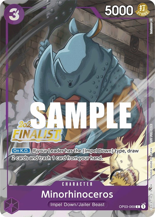 Image for Minorhinoceros (Offline Regional 2023) [Finalist] (OP03-069) (OP-PR) - One Piece Card Game