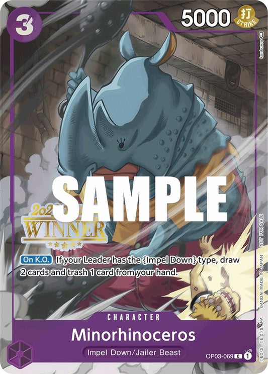 Image for Minorhinoceros (Offline Regional 2023) [Winner] (OP03-069) (OP-PR) - One Piece Card Game