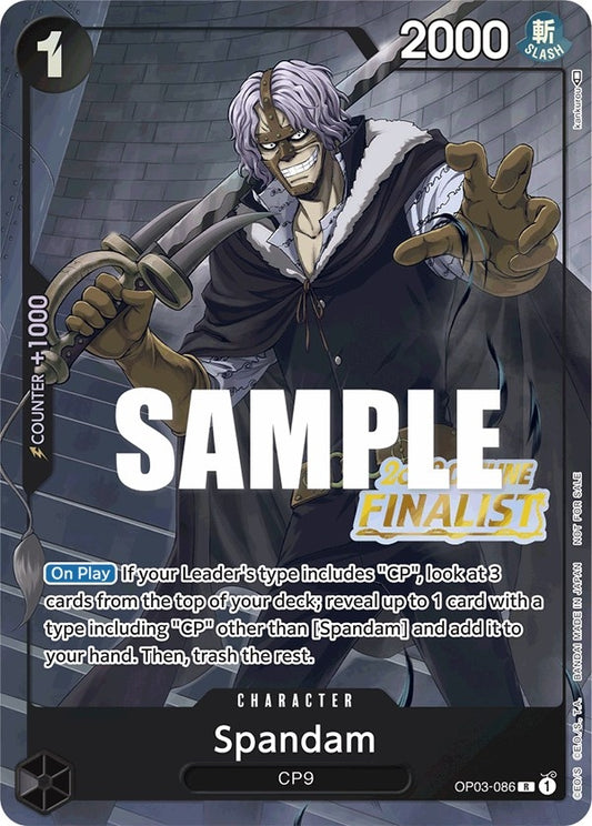 Image for Spandam (Offline Regional 2023) [Finalist] (OP03-086) (OP-PR) - One Piece Card Game