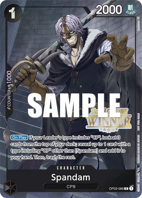 Image for Spandam (Offline Regional 2023) [Winner] (OP03-086) (OP-PR) - One Piece Card Game