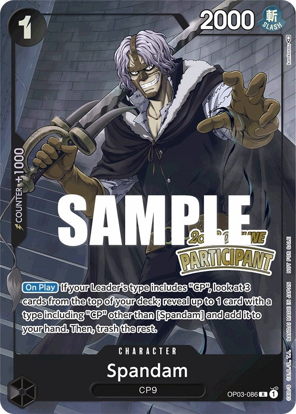 Image for Spandam (Offline Regional 2023) [Participant] (OP03-086) (OP-PR) - One Piece Card Game