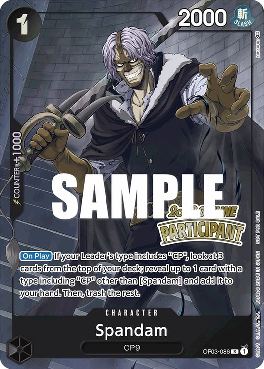 Image for Spandam (Offline Regional 2023) [Participant] (OP03-086) (OP-PR) - One Piece Card Game