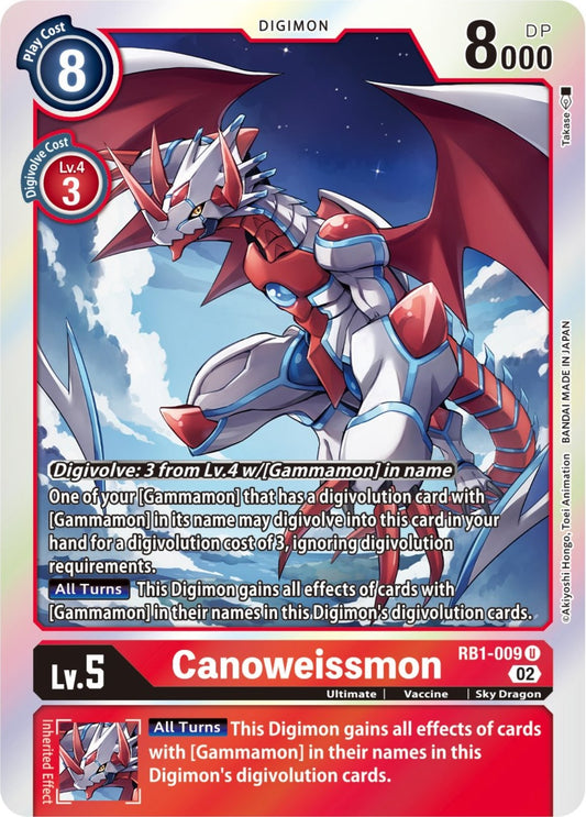 Image for Canoweissmon (RB1-009 U) (RB-01) - Digimon Card Game