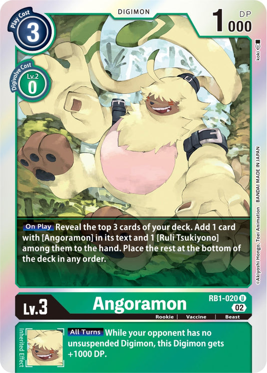 Image for Angoramon (RB1-020 U) (RB-01) - Digimon Card Game