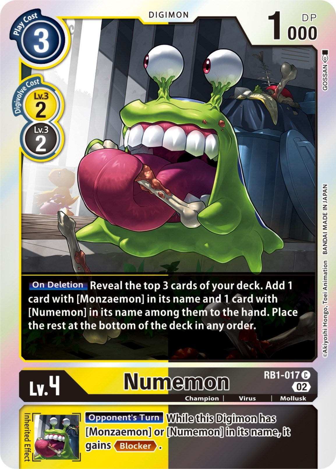 Image for Numemon (RB1-017 C) (RB-01) - Digimon Card Game