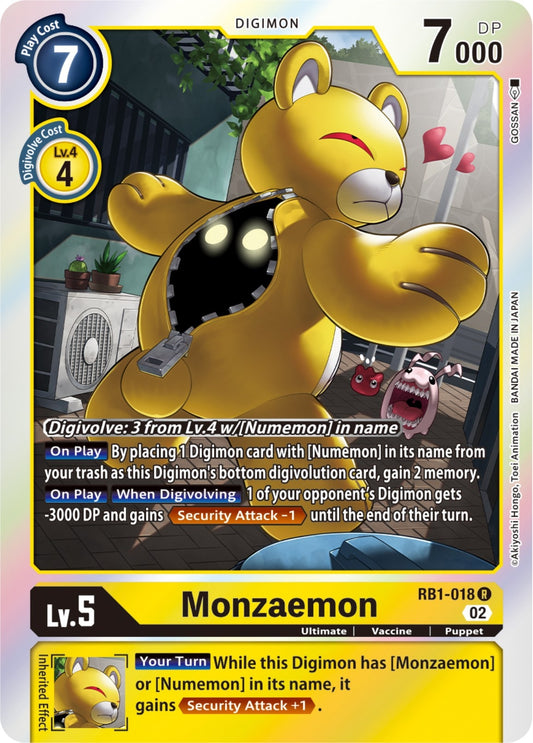 Image for Monzaemon (RB1-018 R) (RB-01) - Digimon Card Game