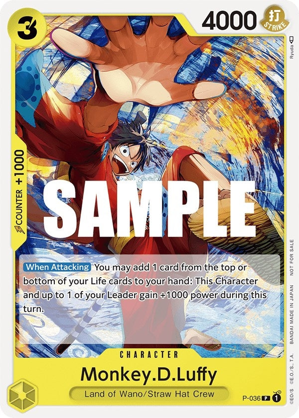 Image for Monkey.D.Luffy (Pre-Release Tournament) (P-036) (OP-PR) - One Piece Card Game