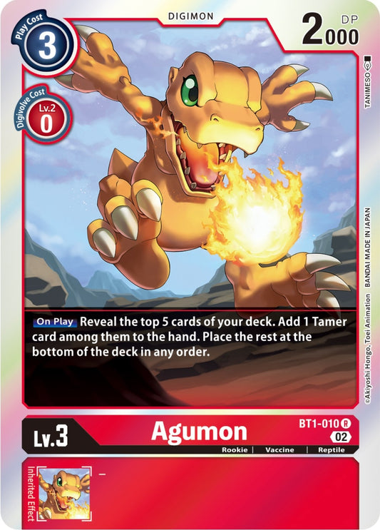Image for Agumon - BT1-010 (Resurgence Booster Reprint) (BT1-010 R) (RB-01) - Digimon Card Game