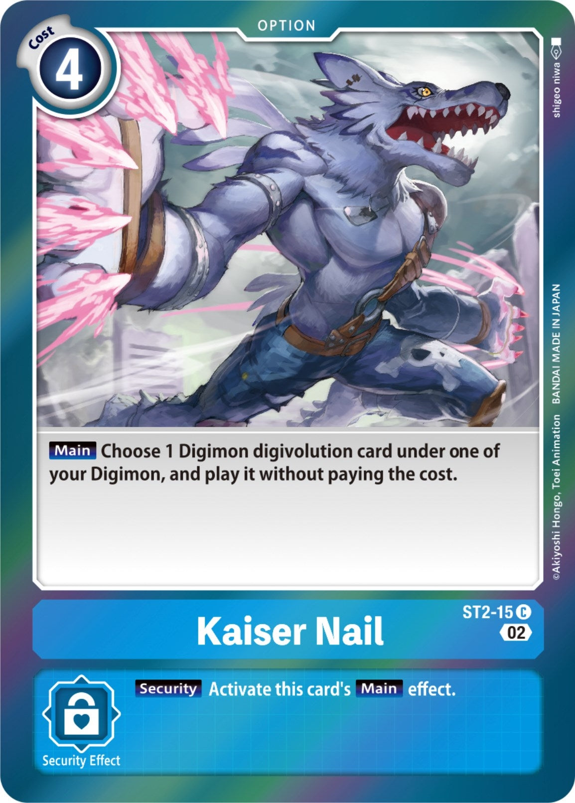 Image for Kaiser Nail (Resurgence Booster Reprint) (ST2-15 C) (RB-01) - Digimon Card Game