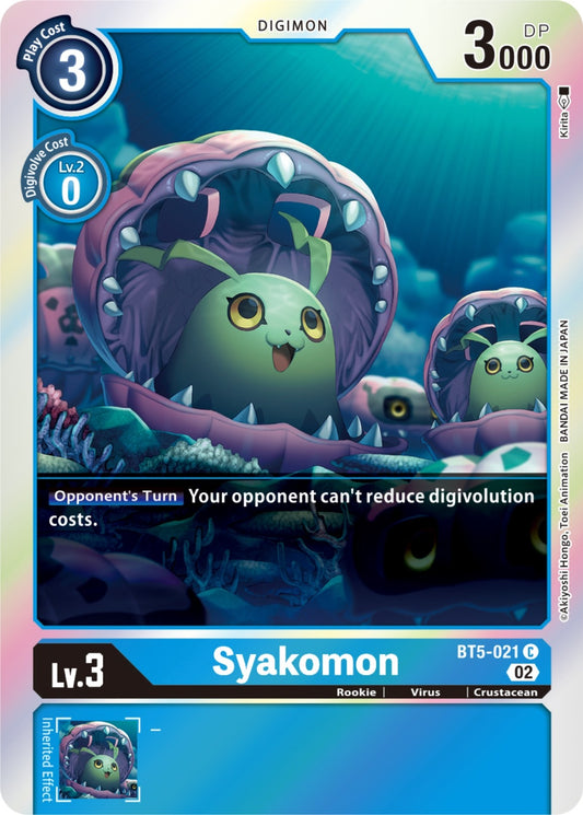 Image for Syakomon (Resurgence Booster Reprint) (BT5-021 C) (RB-01) - Digimon Card Game