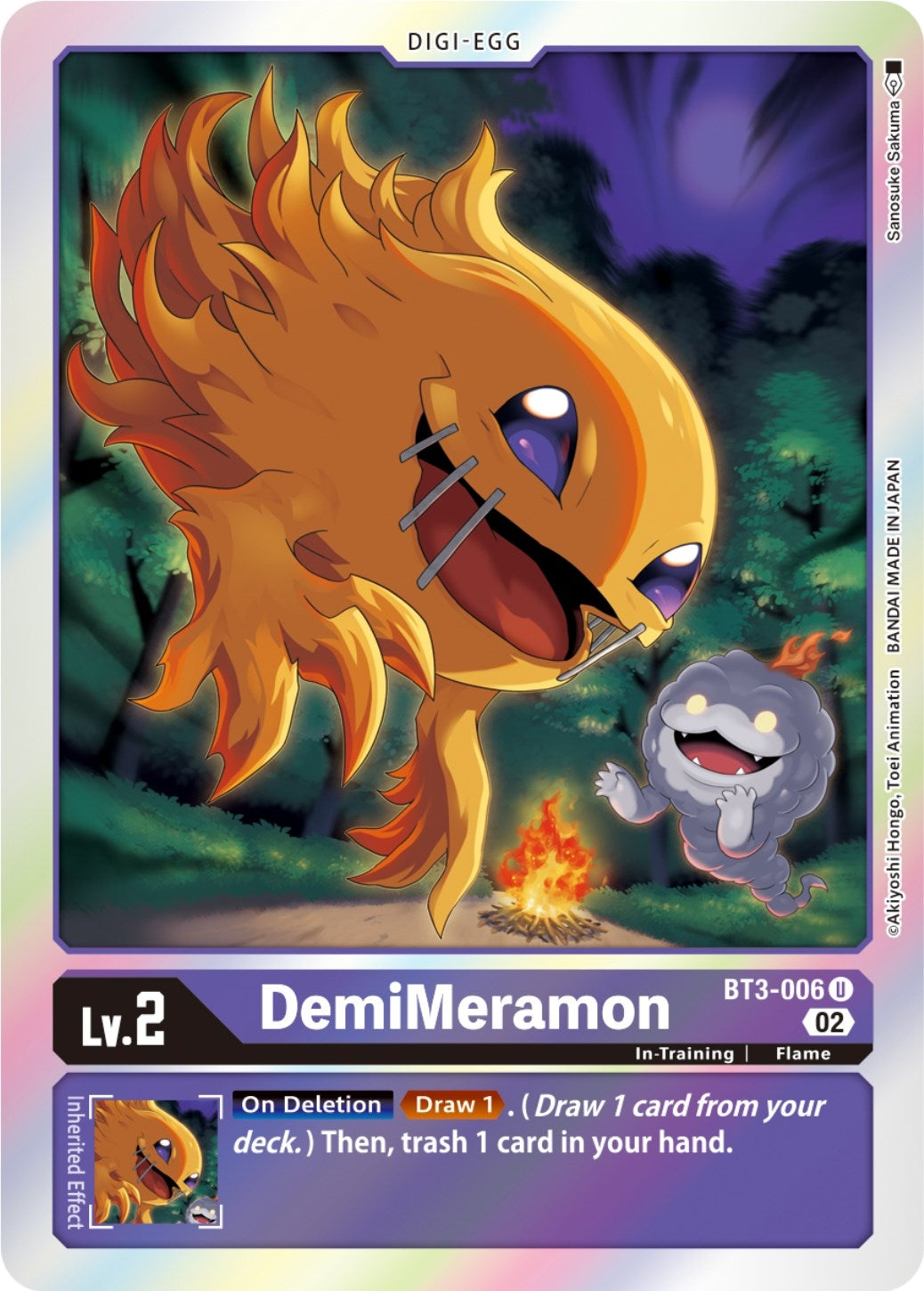 Image for DemiMeramon (Resurgence Booster Reprint) (BT3-006 U) (RB-01) - Digimon Card Game