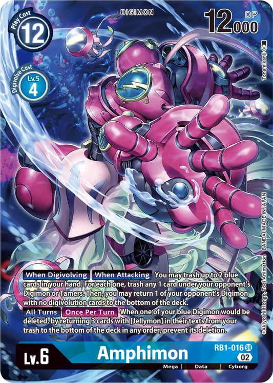 Image for Amphimon (Textured Alternate Art) (RB1-016 SR) (RB-01) - Digimon Card Game