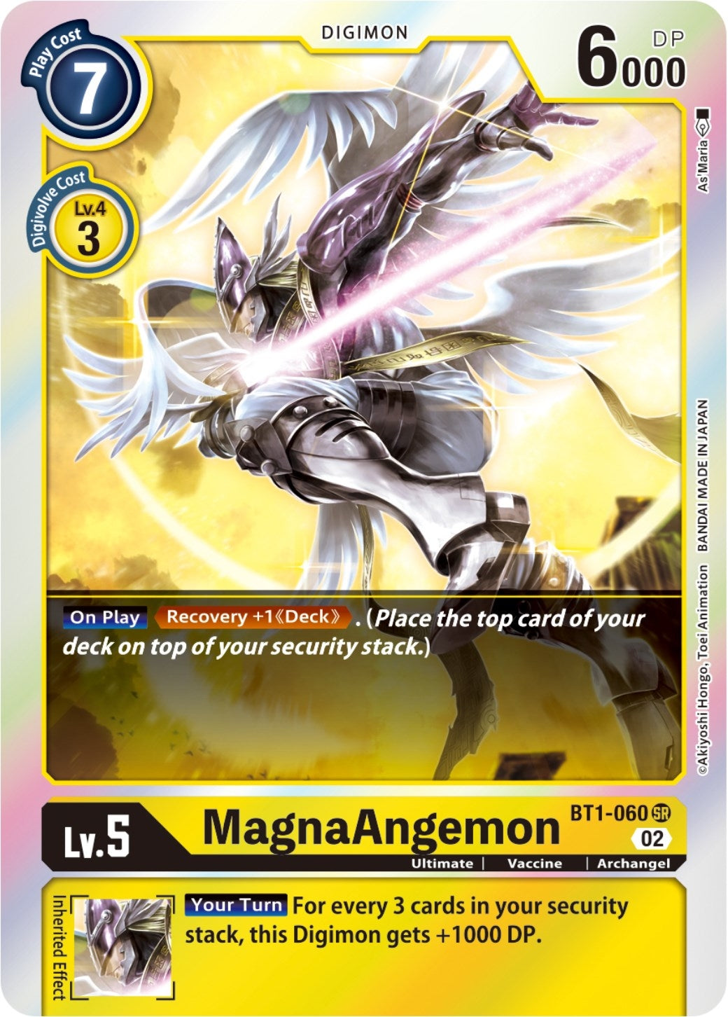 Image for MagnaAngemon - BT1-060 (Resurgence Booster Reprint) (BT1-060 SR) (RB-01) - Digimon Card Game