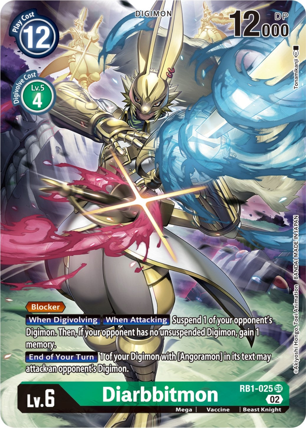 Image for Diarbbitmon (Textured Alternate Art) (RB1-025 SR) (RB-01) - Digimon Card Game