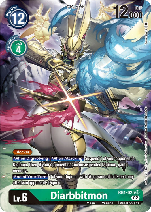 Image for Diarbbitmon (Textured Alternate Art) (RB1-025 SR) (RB-01) - Digimon Card Game