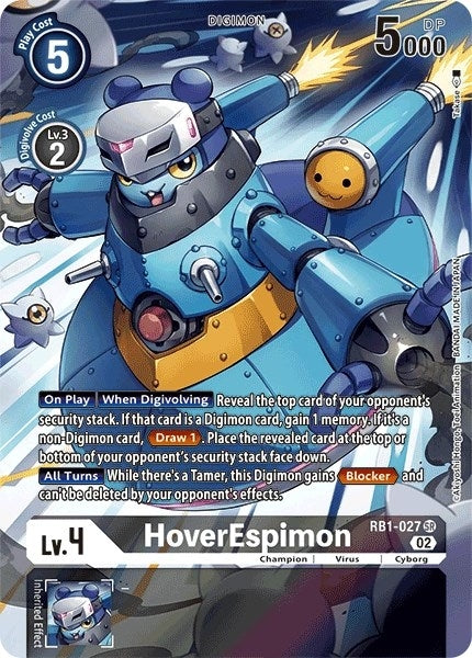 Image for HoverEspimon (Textured Alternate Art) (RB1-027 SR) (RB-01) - Digimon Card Game
