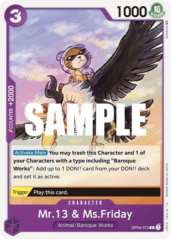 Image for Mr.13 & Ms.Friday (OP04-073) (OP04) - One Piece Card Game