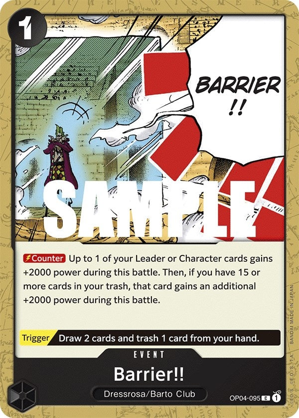 Image for Barrier!! (OP04-095) (OP04) - One Piece Card Game
