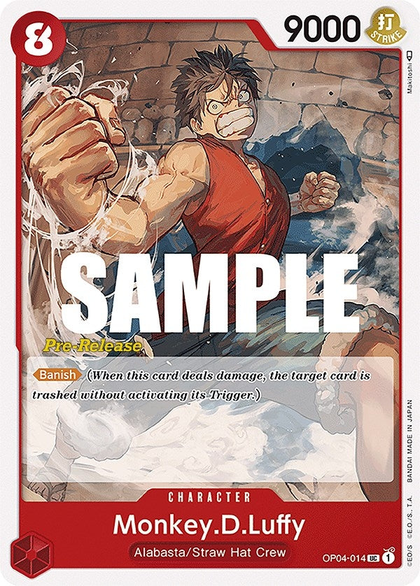 Image for Monkey.D.Luffy (OP04-014) (OP04 PRE) - One Piece Card Game