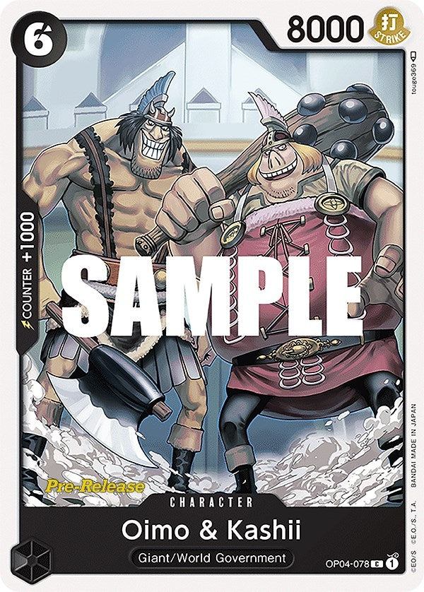 Image for Oimo & Kashii (OP04-078) (OP04 PRE) - One Piece Card Game